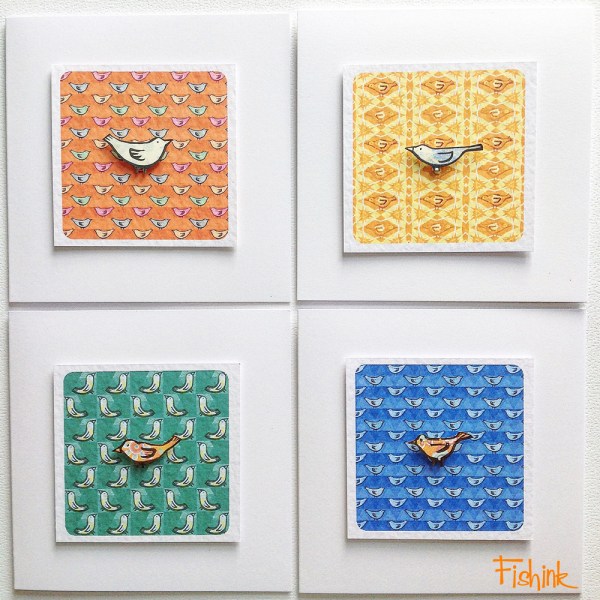 Fishink Textile Bird Cards 1